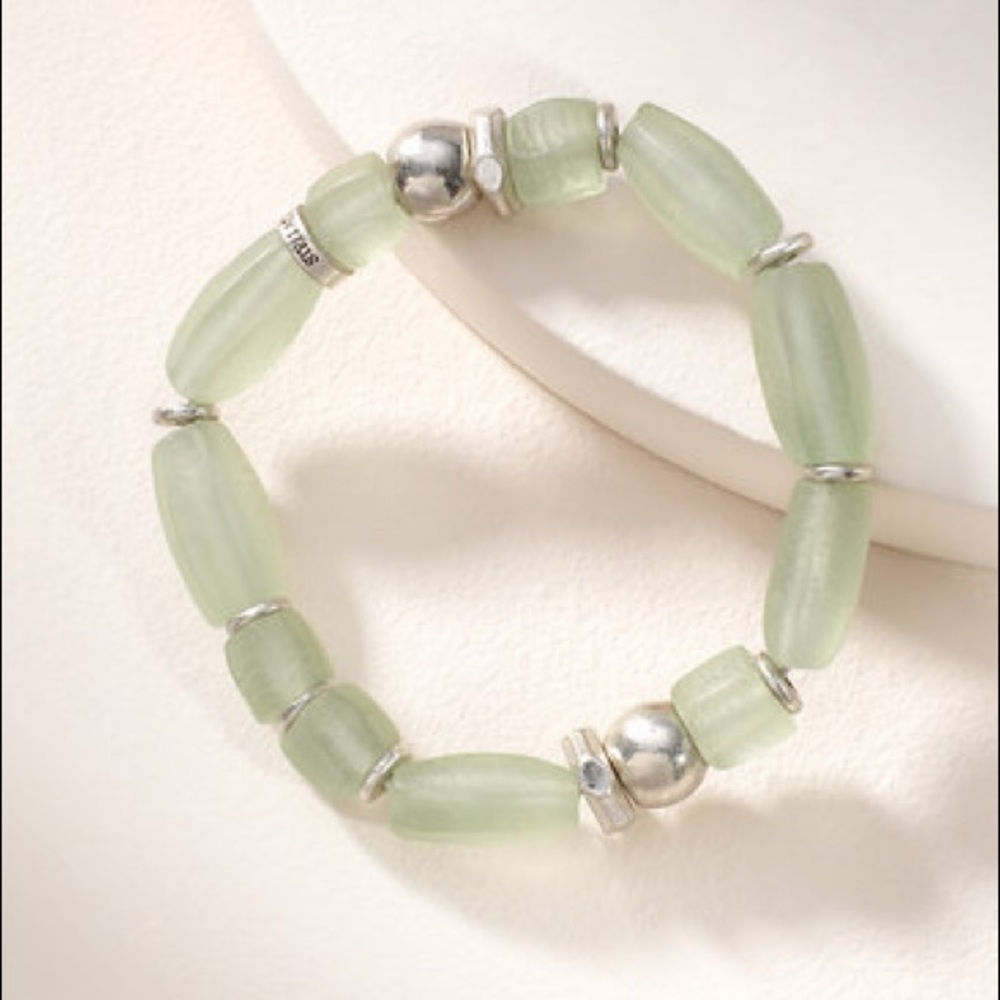 Stella & Dot - Brix Stretch Bracelet - Mint